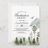 Invitation Nature moderne Forêt verte | Aquarelles (Devant)