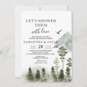 Invitation Nature moderne Forêt verte | Aquarelles (Devant)