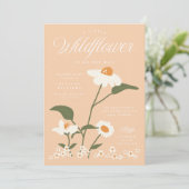 Invitation Nature moderne Thème Fleur sauvage Baby in Bloom (Debout devant)