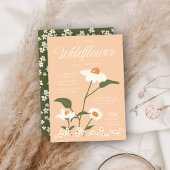 Invitation Nature moderne Thème Fleur sauvage Baby in Bloom