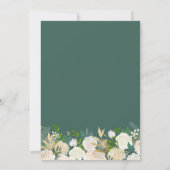Invitation Nature moderne Vert Or Fête des mariées Florale (Dos)