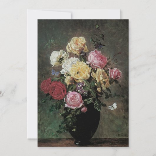 Invitation Nature morte avec fleurs en vase par Olaf Hermanse (Devant)