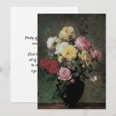 Invitation Nature morte avec fleurs en vase par Olaf Hermanse (Devant / Derrière)