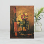 Invitation Nature morte de Van Gogh Vin et fleurs de mariage (Debout devant)