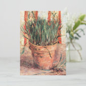 Invitation Nature morte Pot de fleurs aux ciboulettes par Vin (Debout devant)