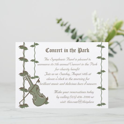 Invitation Nature musicale / Violon (Debout devant)