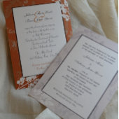 Invitation Nature romantique Mariage d'argent