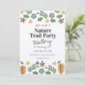 Invitation Nature Trail Woods Acorn Anniversaire Rustique (Debout devant)