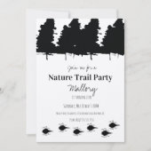 Invitation Nature Trail Woods Aventure Anniversaire Fête Rust (Devant)