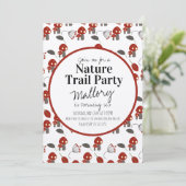 Invitation Nature Trail Woods Champhroom Anniversaire (Debout devant)