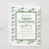 Invitation Nature Trail Woods Leaf Anniversaire Rustique (Devant)