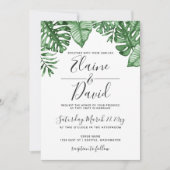 Invitation Nature tropicale rustique Mariage de verdure botan (Devant)