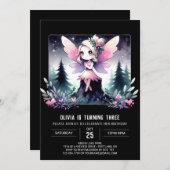 Invitation Nature Whimsy Fairy Anniversaire (Devant / Derrière)