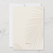 Invitation Naturelle aux Palmiers (Dos)