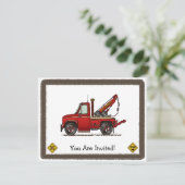 Invitation Naufrageur mignon de dépanneuse (Debout devant)