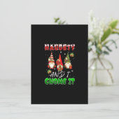 Invitation Naughty and I Gnome It Christmas Cute Gnomes Famil (Debout devant)