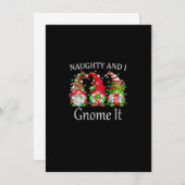 Invitation Naughty And I Gnome It Christmas Pajamas Gnomes Fu (Devant / Derrière)