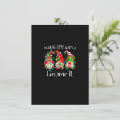 Invitation Naughty And I Gnome It Christmas Pajamas Gnomes Fu (Debout devant)
