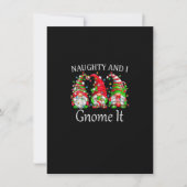 Invitation Naughty And I Gnome It Christmas Pajamas Gnomes Fu (Devant)