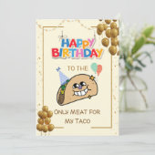 Invitation Naughty Birthday Card, Funny Anniversaire Card pou (Debout devant)
