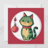 Invitation Naughty Christmas Chat Fête de Noël (Devant)