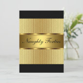 Invitation Naughty Quarties Gold Anniversaire Party 2 (Debout devant)