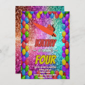 Invitation Naughty Squirrel Fun Anniversaire Cheeky invitatio (Devant / Derrière)