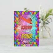 Invitation Naughty Squirrel Fun Anniversaire Cheeky invitatio (Debout devant)