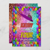 Invitation Naughty Squirrel Fun Anniversaire Cheeky invitatio (Devant / Derrière)