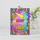 Invitation Naughty Squirrel Fun Anniversaire Cheeky invitatio (Debout devant)