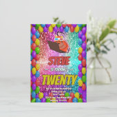 Invitation Naughty Squirrel Internet Party Anniversaire Invit (Debout devant)