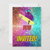 Invitation Naughty Squirrel Skateboard Anniversaire Invitatio (Dos)
