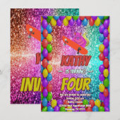 Invitation Naughty Squirrel Skateboard Anniversaire Invitatio (Devant / Derrière)