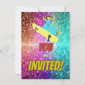 Invitation Naughty Squirrel Skateboard Anniversaire Invitatio (Dos)