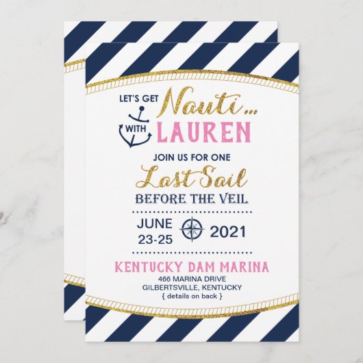 Invitation Nauti Bridal Show (Devant / Derrière)