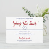 Invitation Nautical a attaché le noeud elopement douche nupti (Debout devant)