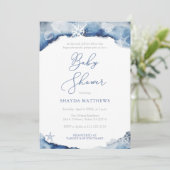 Invitation Nautical Adventure Ocean Baby shower pour garçon (Debout devant)