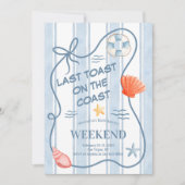 Invitation Nautical Beach Bachelorette Week-end (Devant)