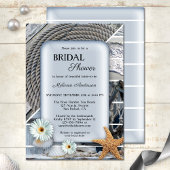Invitation Nautical Beach Boho Blue Bridal Showeuse Invitatio