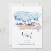 Invitation Nautical Beach Photo Enregistrer la date Invitatio (Dos)