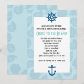 Invitation Nautical Blue Invite (Devant / Derrière)