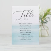 Invitation Nautical Blue Wedding Seating Chart. Elegant Ocean (Debout devant)