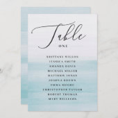 Invitation Nautical Blue Wedding Seating Chart. Elegant Ocean (Devant / Derrière)