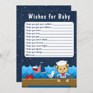 Invitation Nautical Boy Monkey Red et Navy Wives For Baby