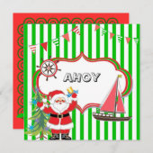 Invitation Nautical Christmas Party (Devant / Derrière)