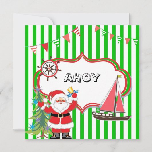 Invitation Nautical Christmas Party (Devant)
