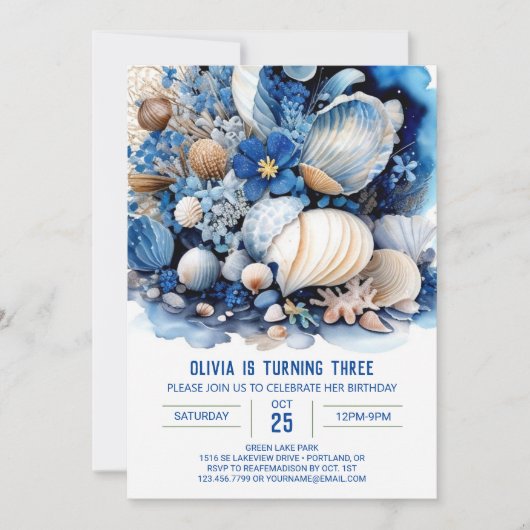 Invitation Nautical Delight Boy Anniversaire (Devant)