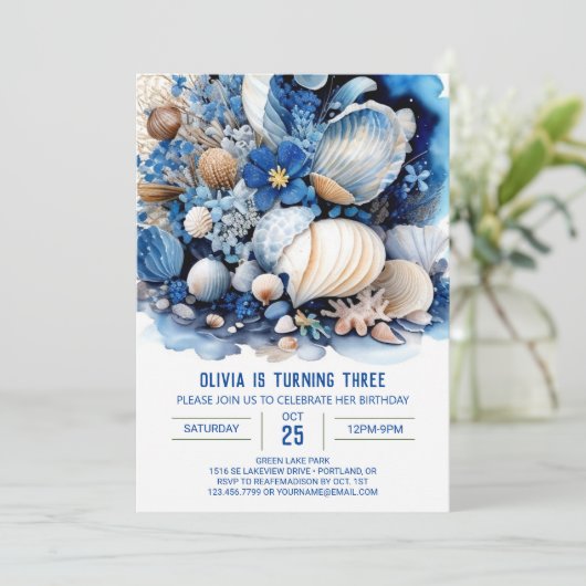 Invitation Nautical Delight Boy Anniversaire (Debout devant)