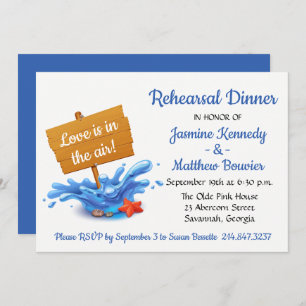 Invitation Nautical Navy Blue Rehearsal