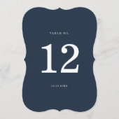 Invitation Nautical Navy Stripe Die-Cut Wedding Table Number (Devant)